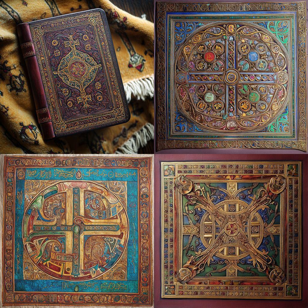 Lindisfarne Gospels style, Midjourney V6.1, render 1 of 4
