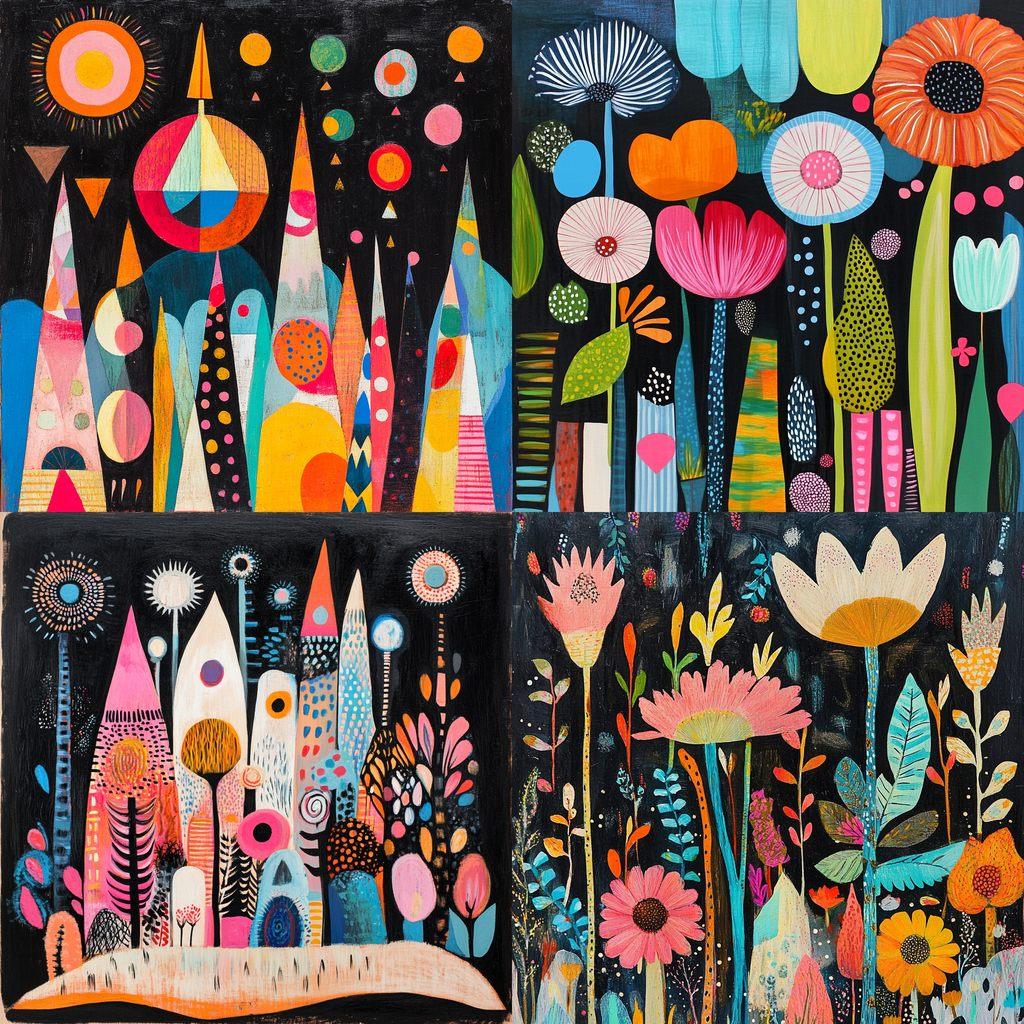 Lisa Congdon style, Midjourney V6.1, render 1 of 4
