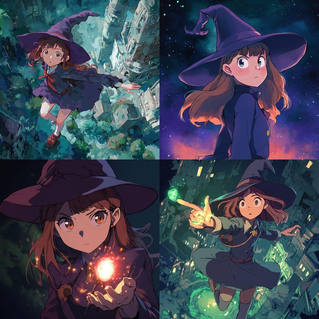 Little Witch Academia style, Midjourney V6.1, render 1 of 4