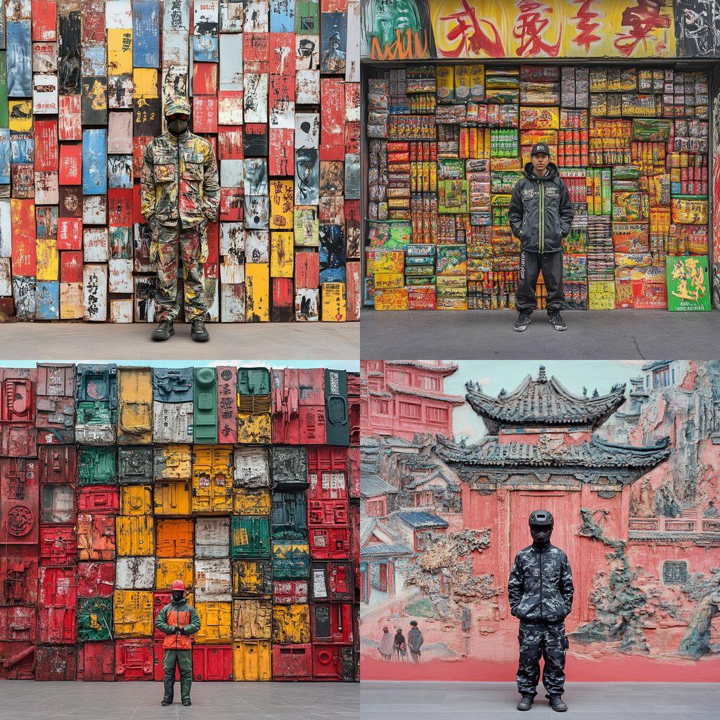 Liu Bolin style, Midjourney V6.1, render 1 of 4