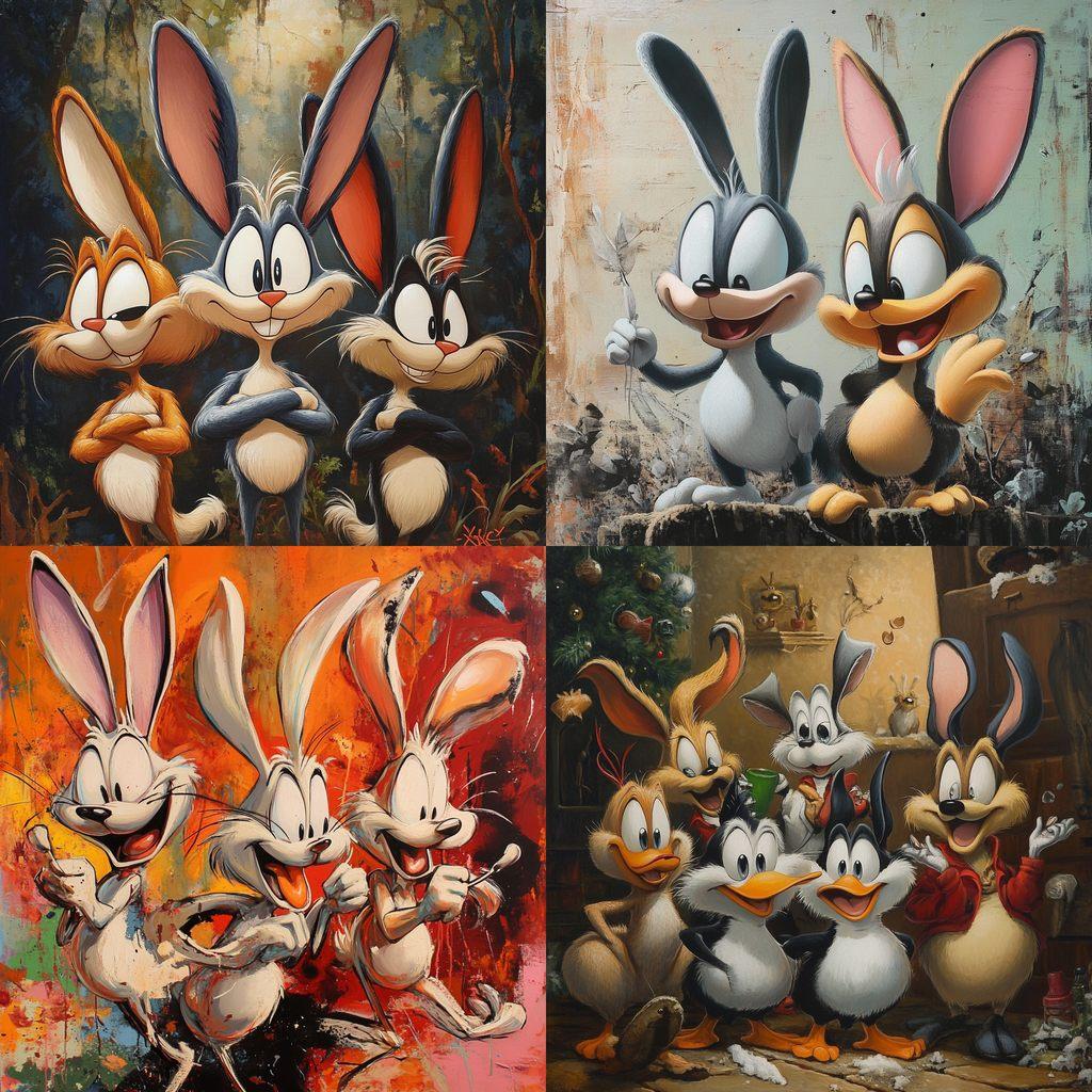 Looney Tunes style, Midjourney V6.1, render 1 of 4