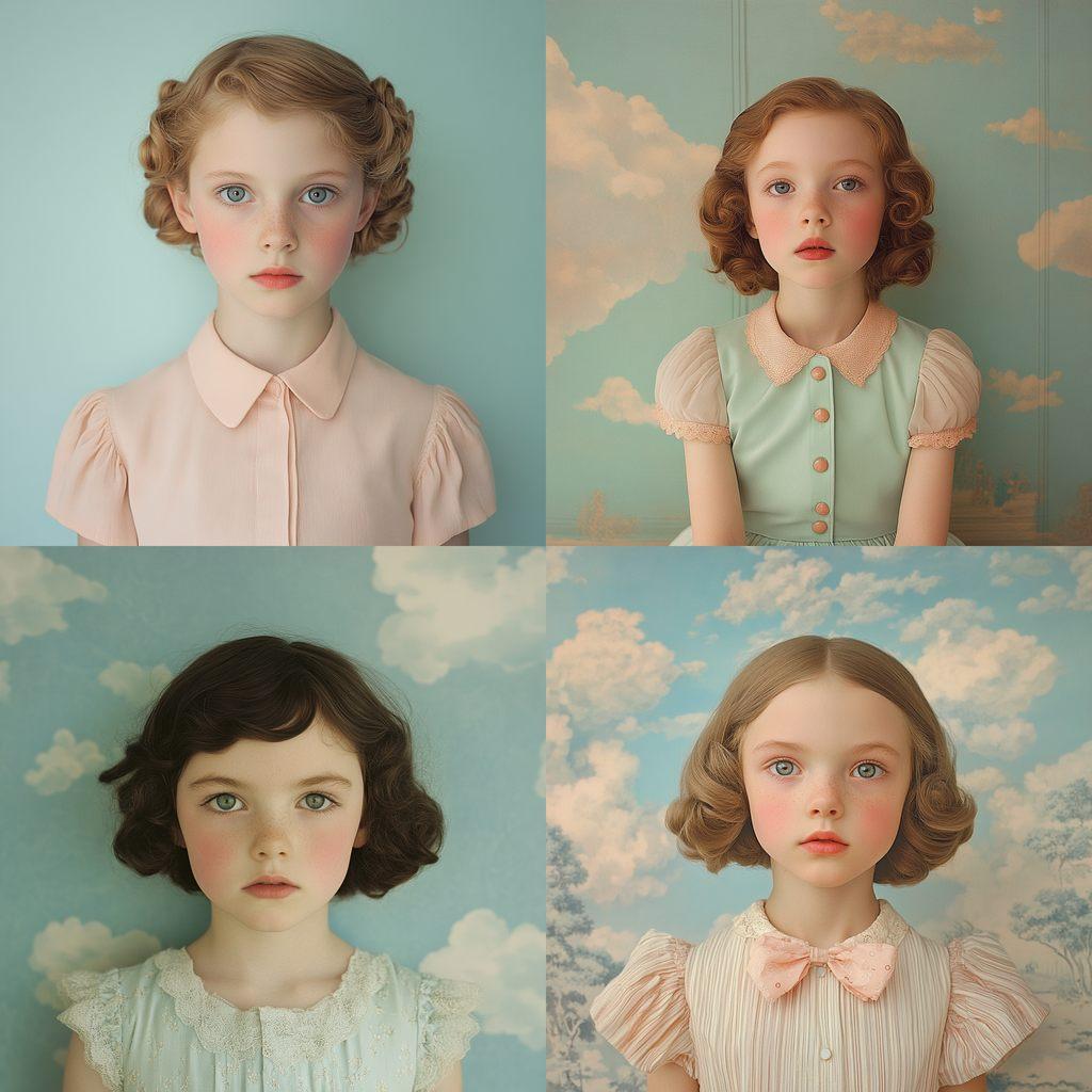 Loretta Lux style, Midjourney V6.1, render 1 of 4