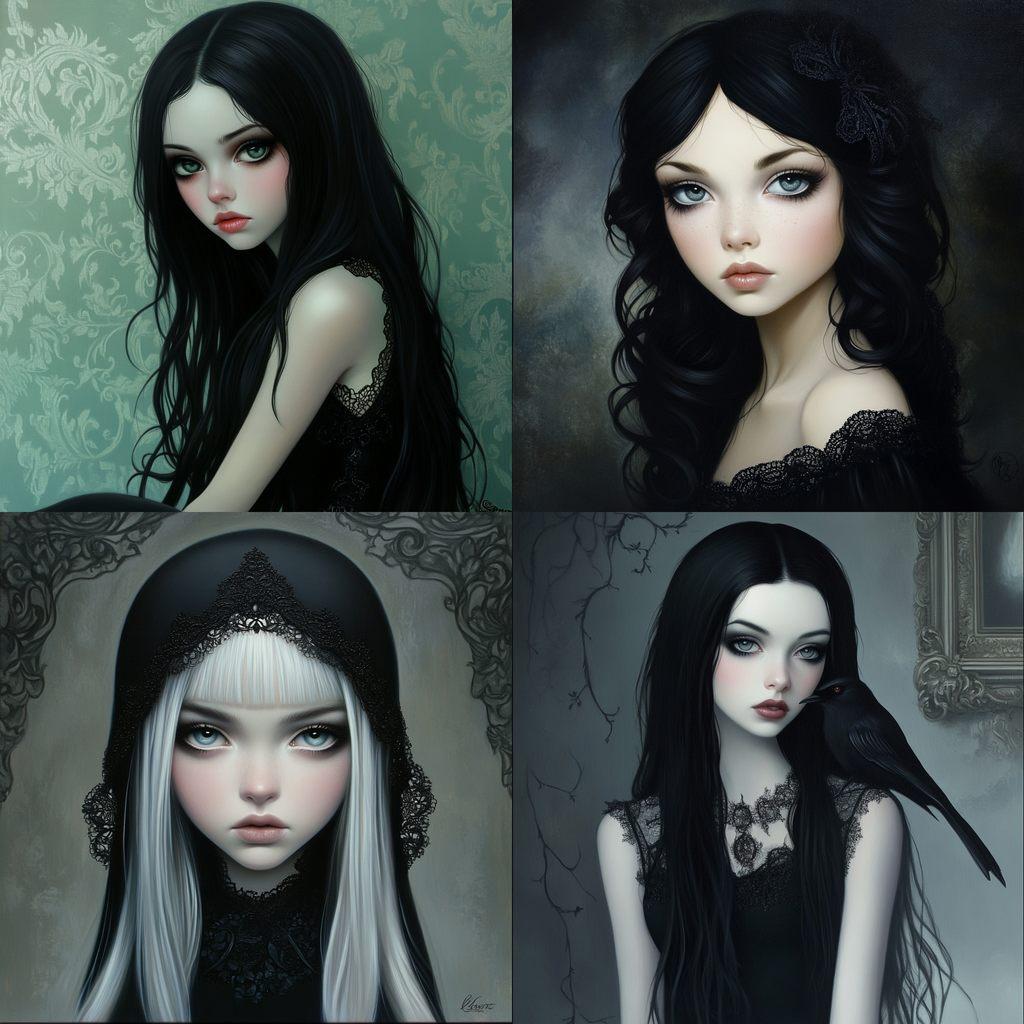 Lori Earley style, Midjourney V6.1, render 1 of 4