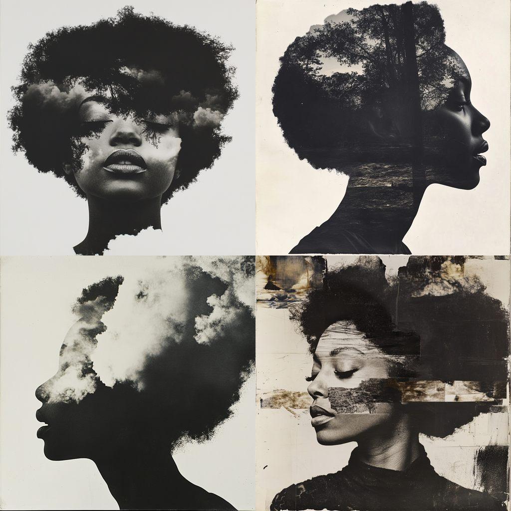 Lorna Simpson style, Midjourney V6.1, render 1 of 4