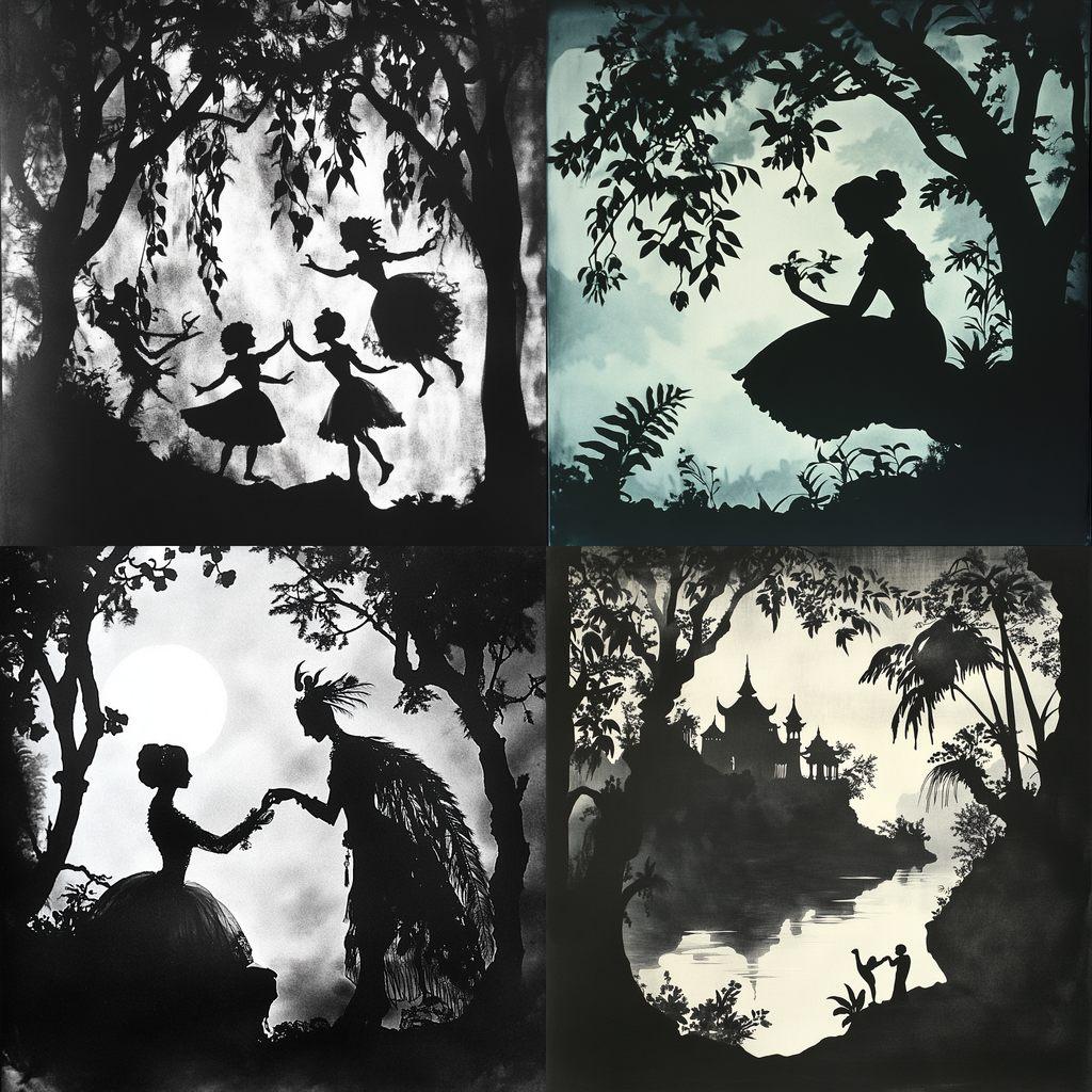 Lotte Reiniger style, Midjourney V6.1, render 1 of 4