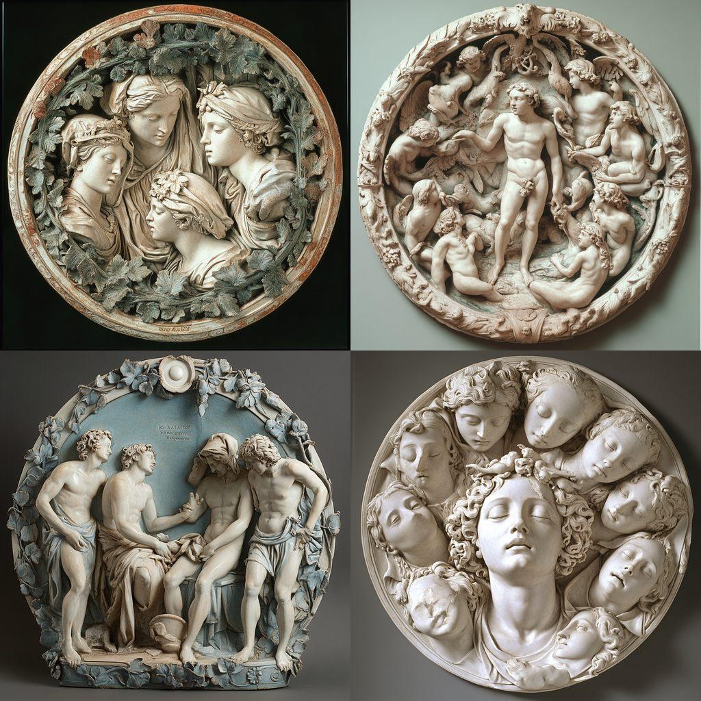 Luca della Robbia style, Midjourney V6.1, render 1 of 4