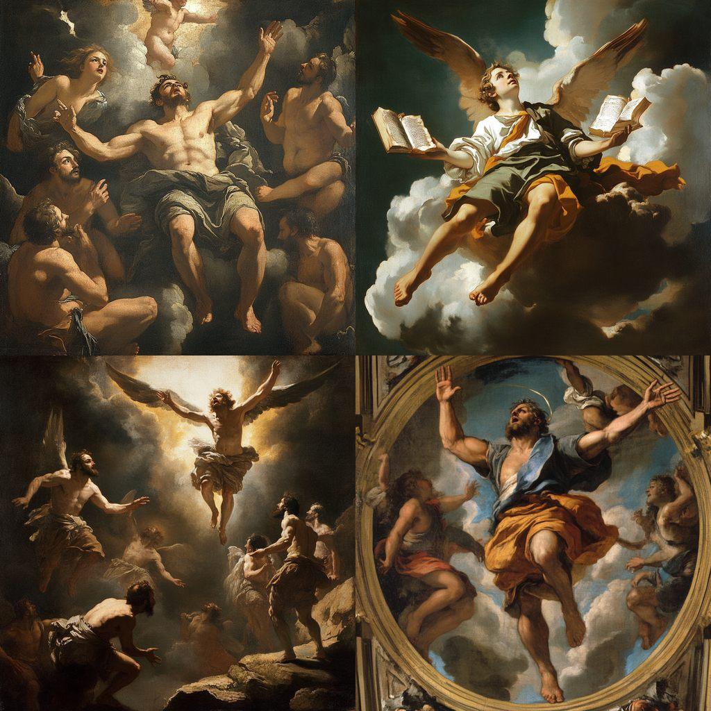 Luca Giordano style, Midjourney V6.1, render 1 of 4
