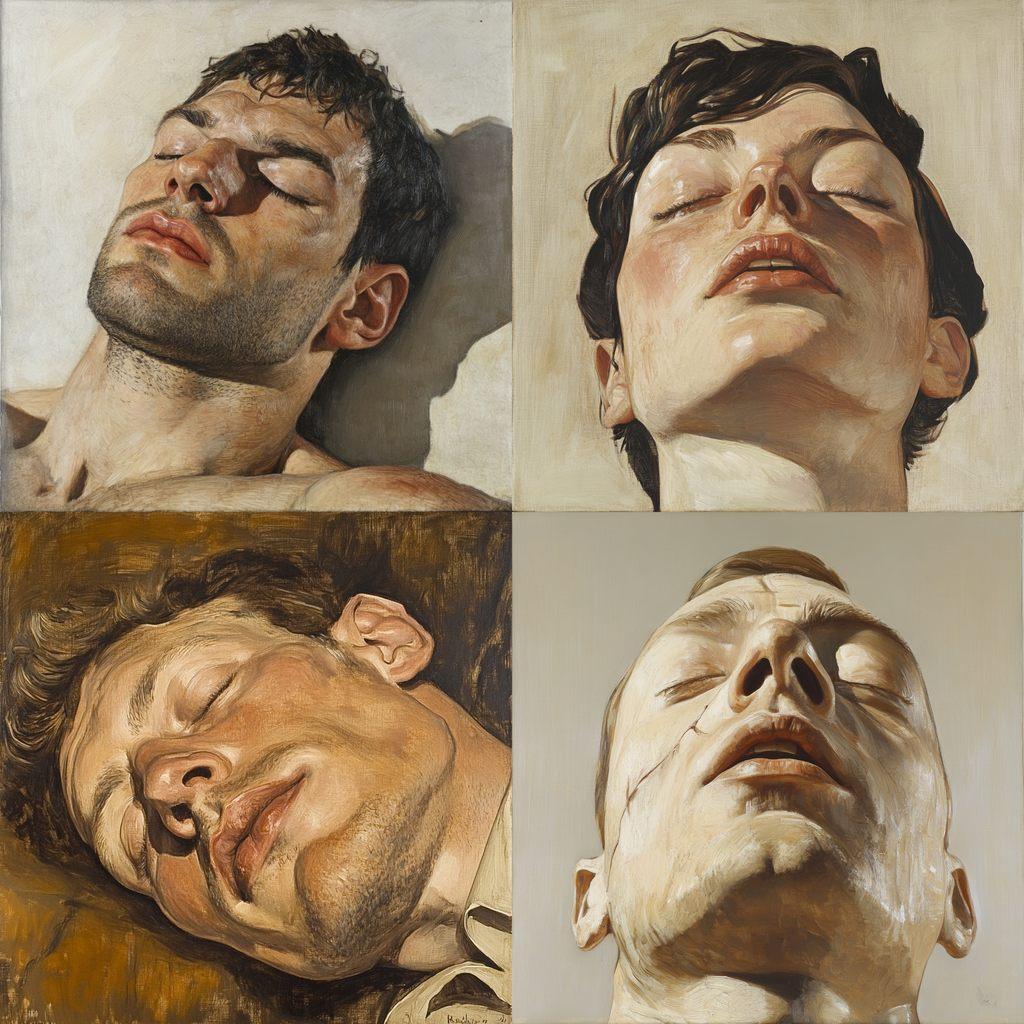 Lucian Freud style, Midjourney V6.1, render 1 of 4