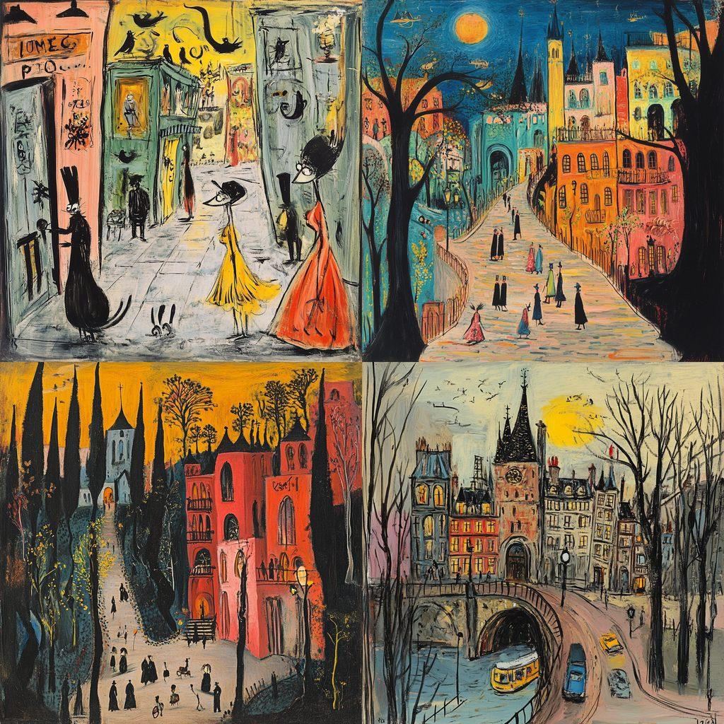 Ludwig Bemelmans style, Midjourney V6.1, render 1 of 4