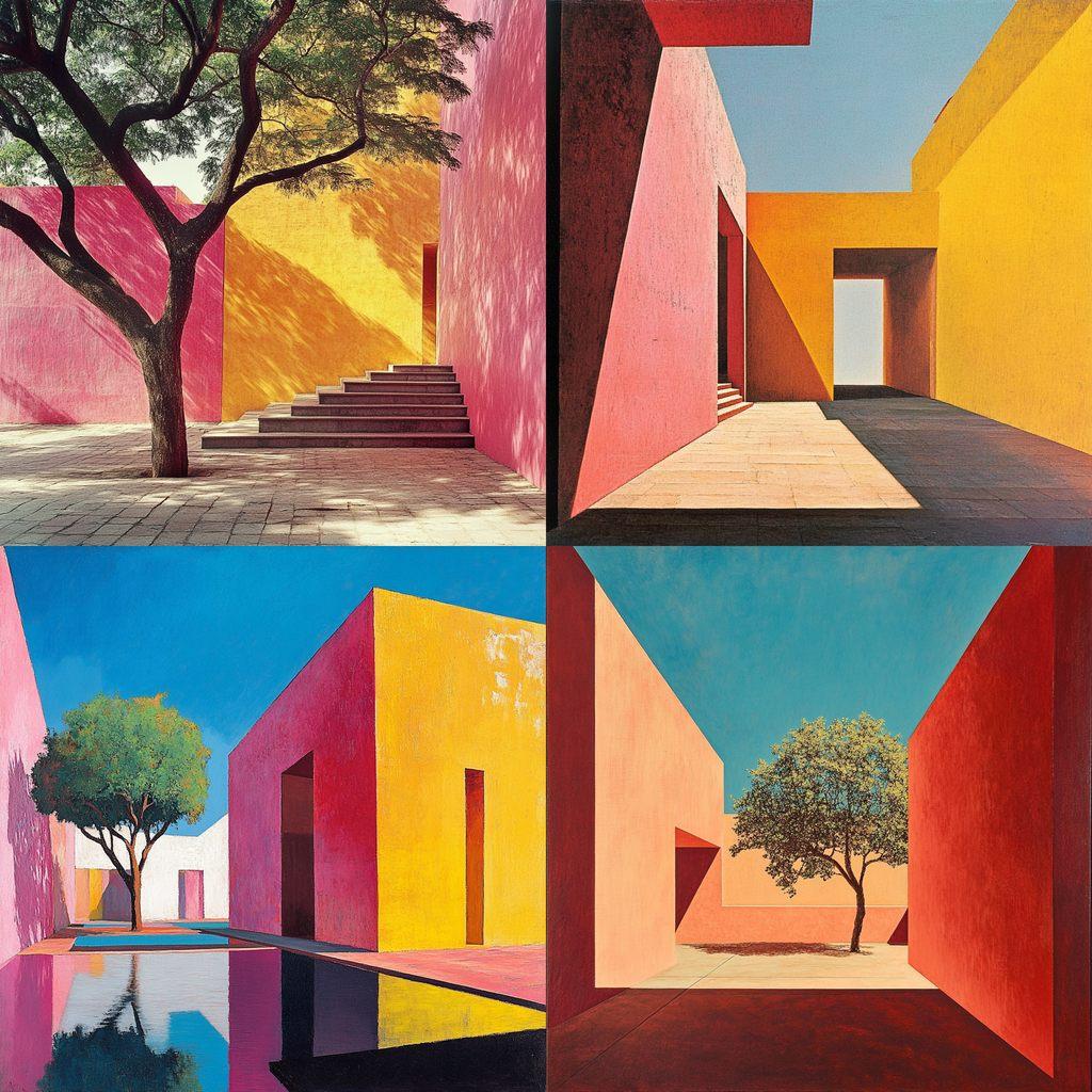 Luis Barragan style, Midjourney V6.1, render 1 of 4