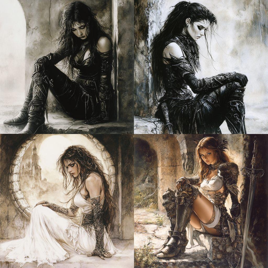 Luis Royo style, Midjourney V6.1, render 1 of 4