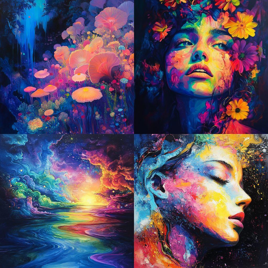 Luminous colors style, Midjourney V6.1, render 1 of 4