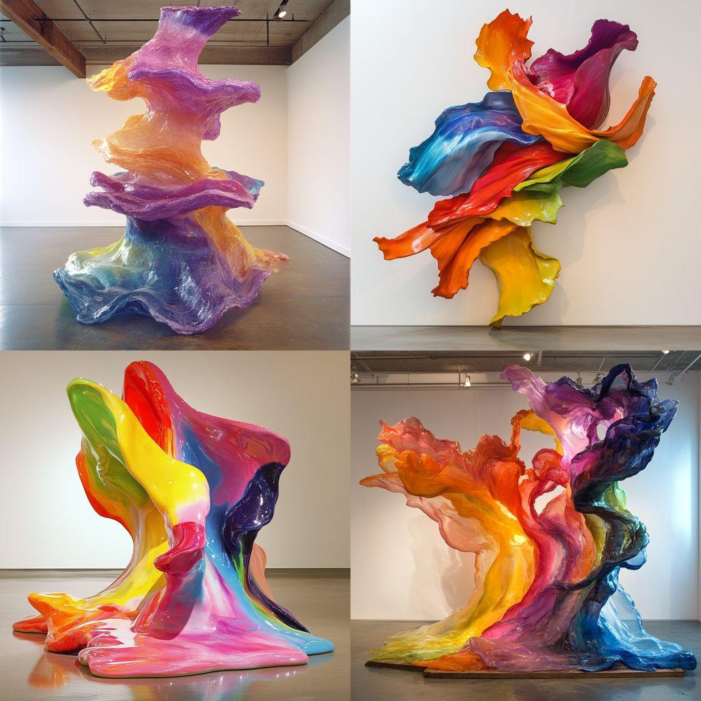 Lynda Benglis style, Midjourney V6.1, render 1 of 4