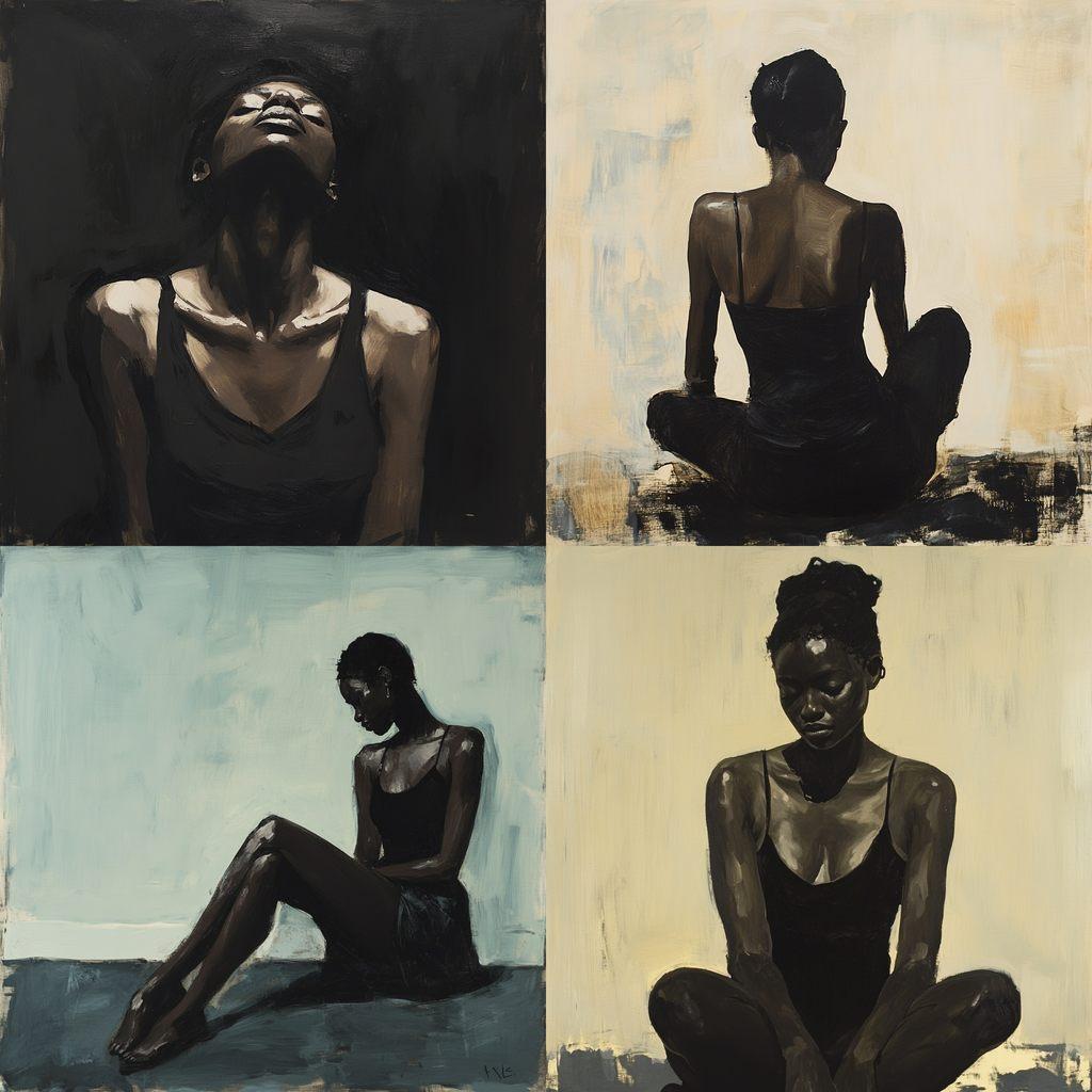 Lynette Yiadom-Boakye style, Midjourney V6.1, render 1 of 4