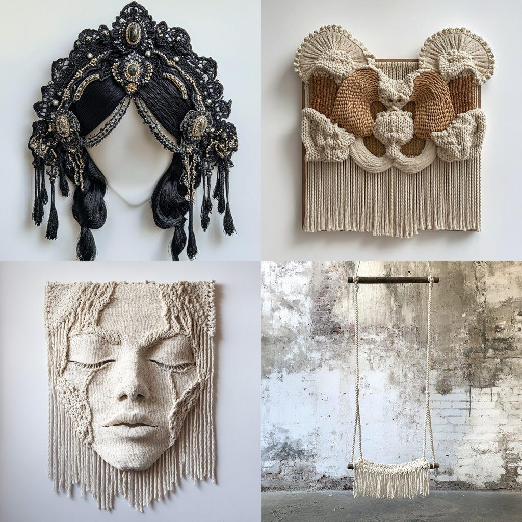 Macrame style, Midjourney V6.1, render 1 of 4