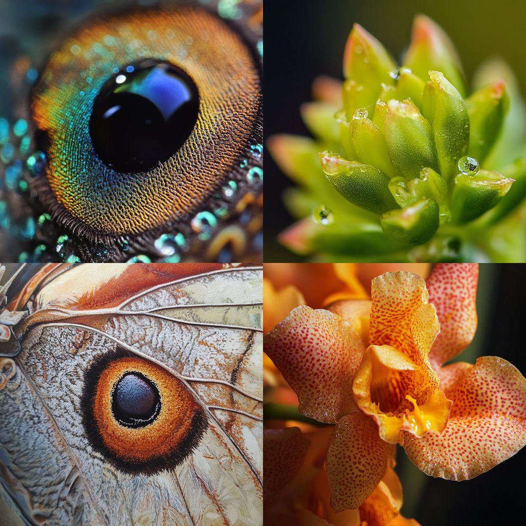 Macro view style, Midjourney V6.1, render 1 of 4