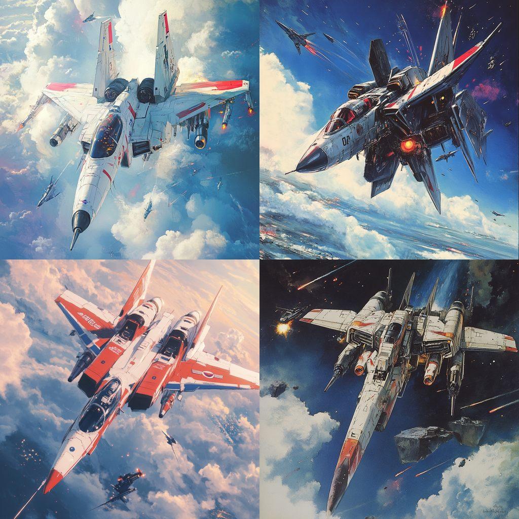 Macross style, Midjourney V6.1, render 1 of 4