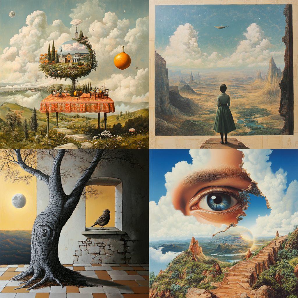 Magic realism style, Midjourney V6.1, render 1 of 4