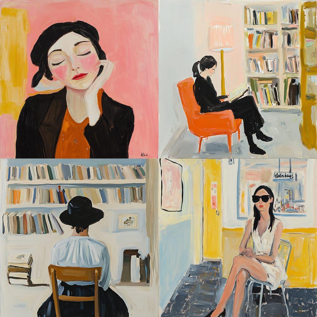 Maira Kalman style, Midjourney V6.1, render 1 of 4