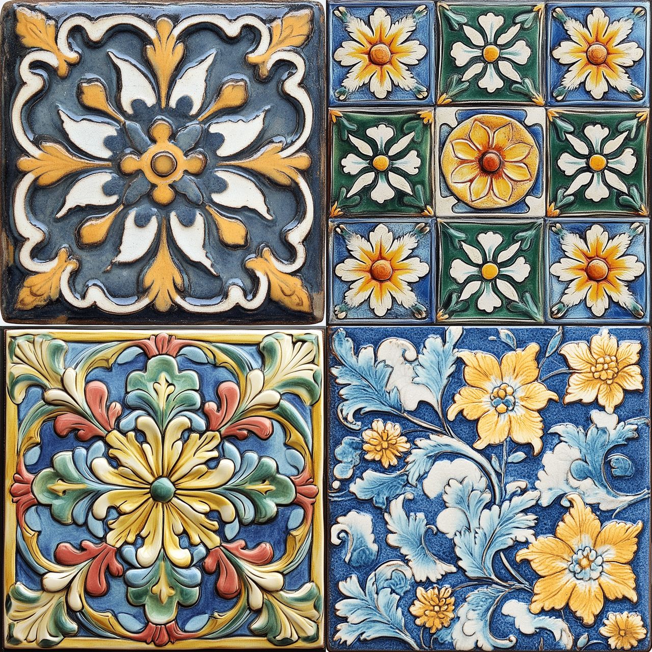 Majolica Tiles style, Midjourney V6.1, render 1 of 4