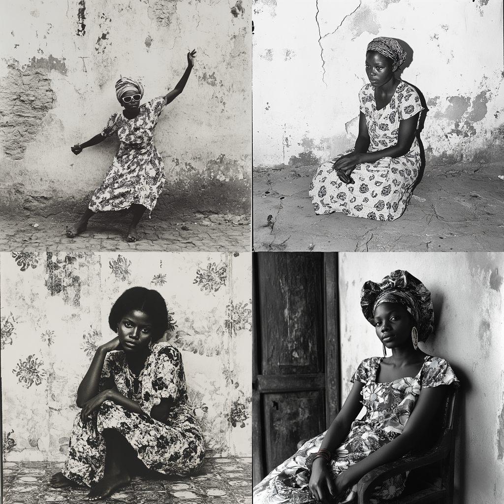 Malick Sidibe style, Midjourney V6.1, render 1 of 4