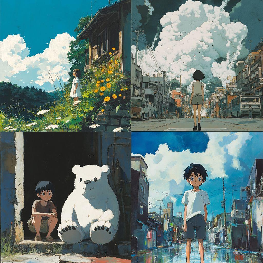 Mamoru Hosoda style, Midjourney V6.1, render 1 of 4