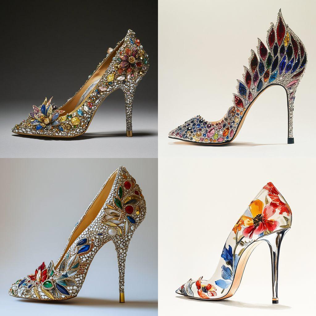 Manolo Blahnik style, Midjourney V6.1, render 1 of 4