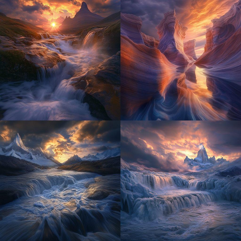 Marc Adamus style, Midjourney V6.1, render 1 of 4