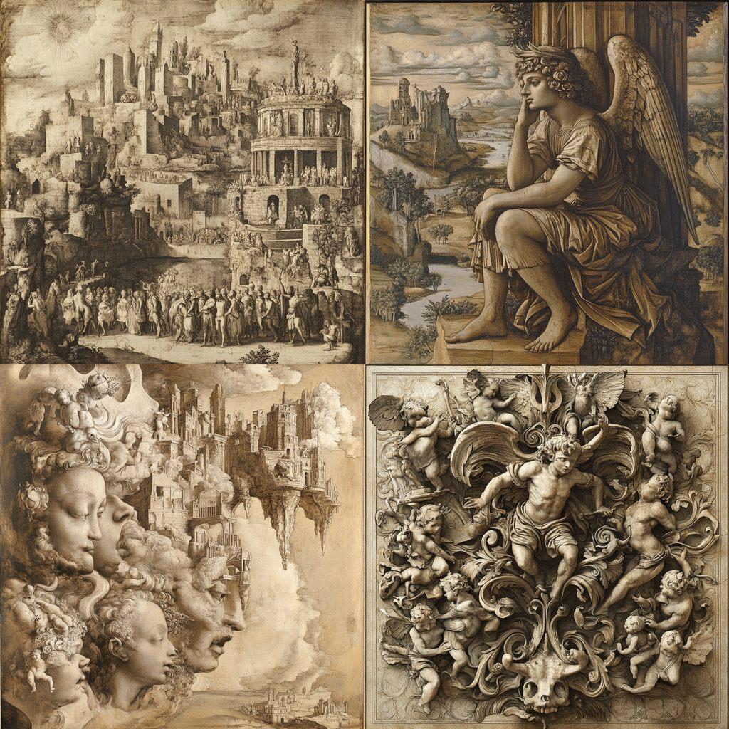 Marcantonio Raimondi style, Midjourney V6.1, render 1 of 4