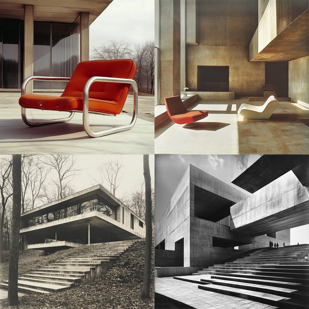 Marcel Breuer style, Midjourney V6.1, render 1 of 4