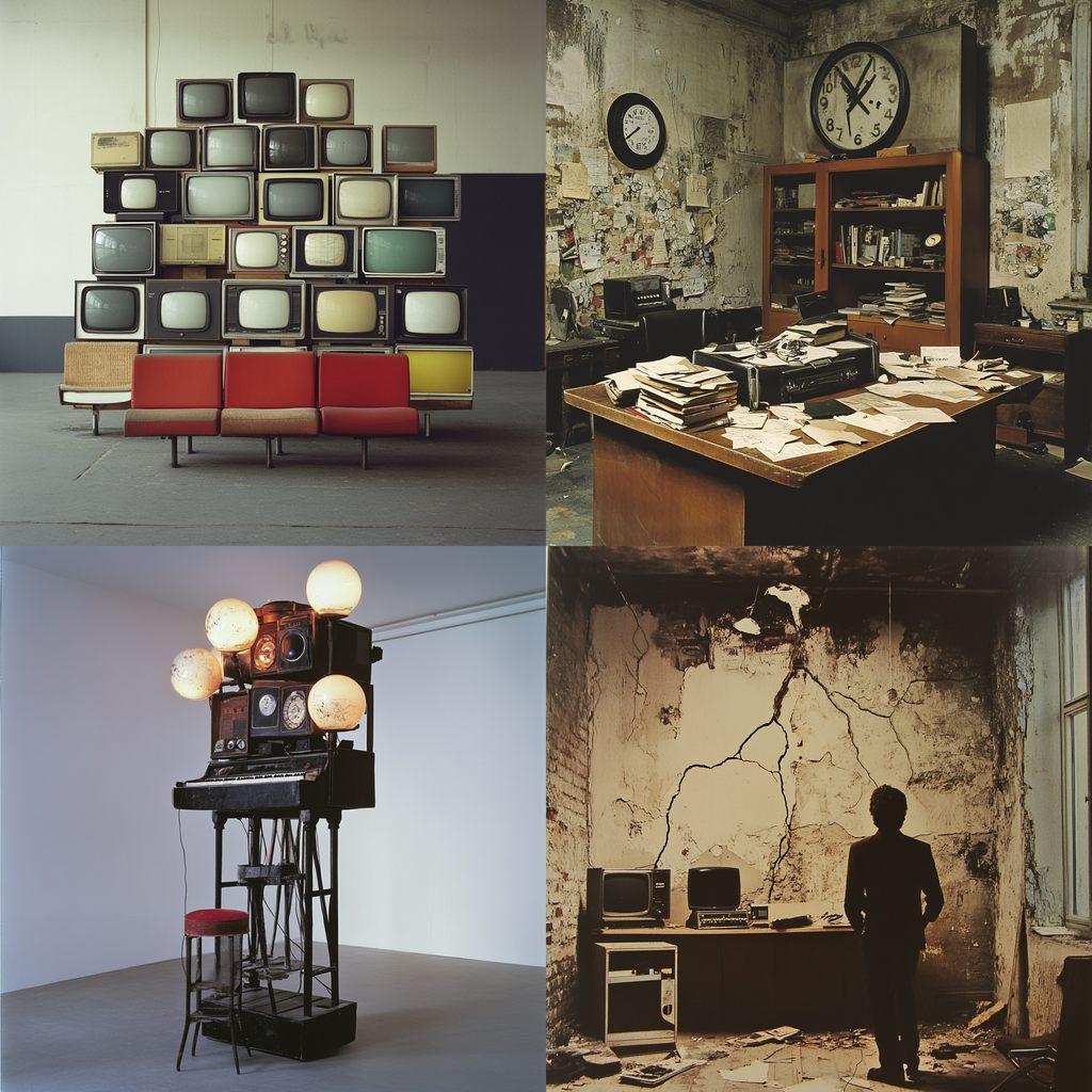 Marcel Broodthaers style, Midjourney V6.1, render 1 of 4