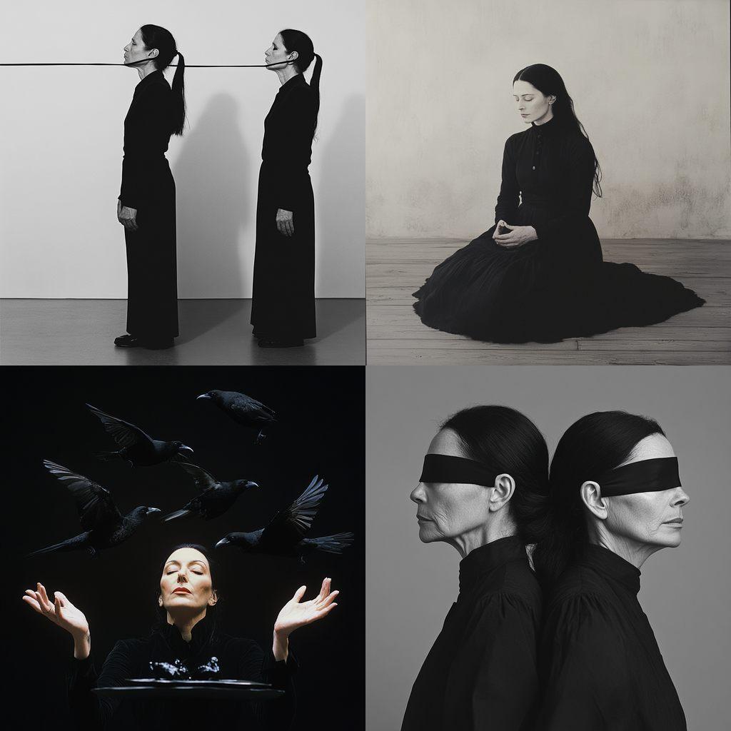 Marina Abramovic style, Midjourney V6.1, render 1 of 4