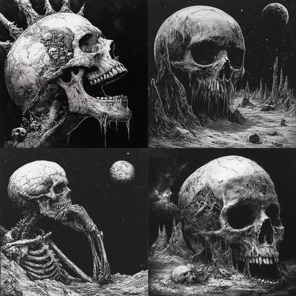 Mark Riddick style, Midjourney V6.1, render 1 of 4