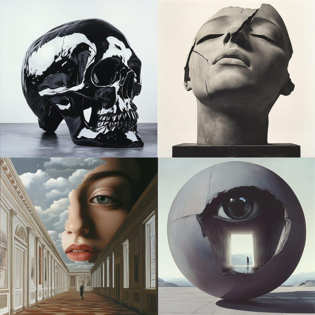 Mark Wallinger style, Midjourney V6.1, render 1 of 4