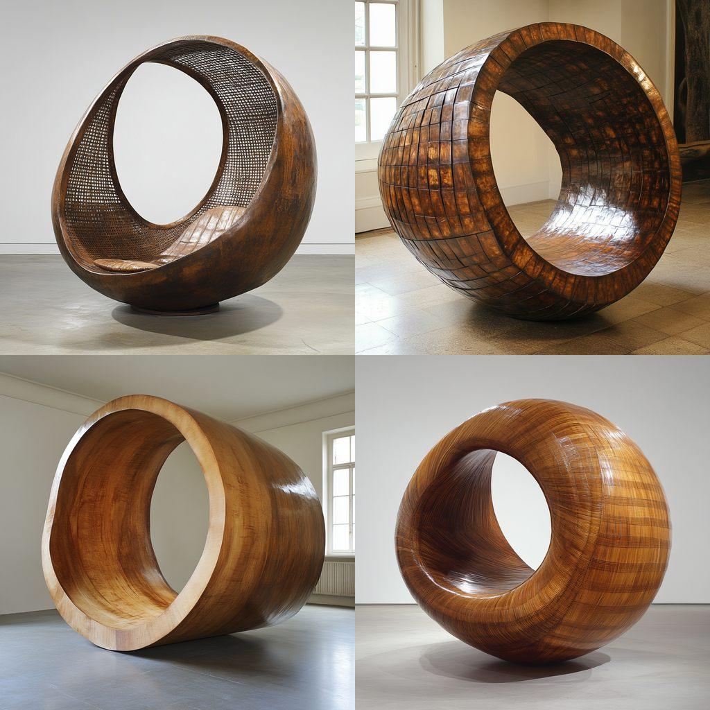 Martin Puryear style, Midjourney V6.1, render 1 of 4