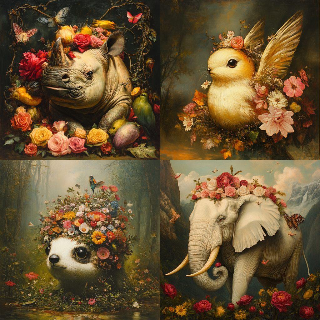 Martin Wittfooth style, Midjourney V6.1, render 1 of 4