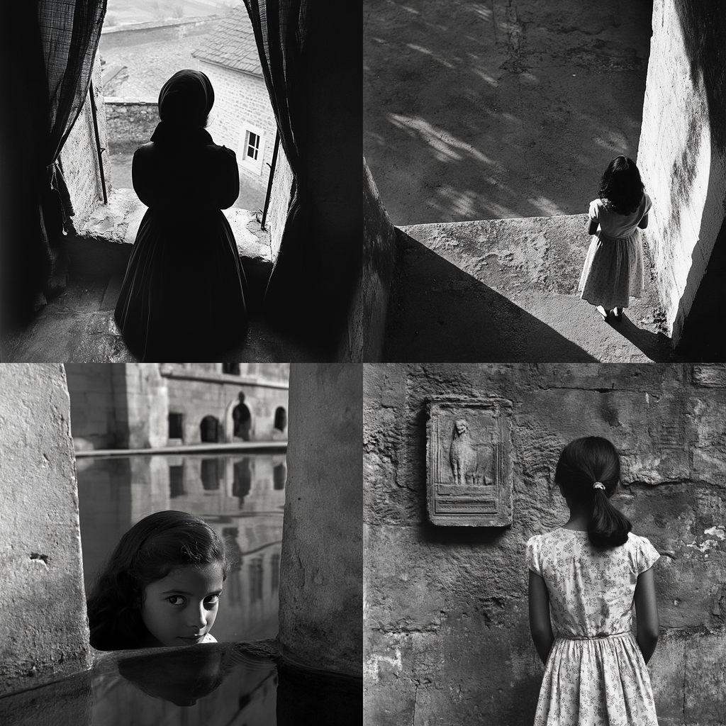 Martine Franck style, Midjourney V6.1, render 1 of 4