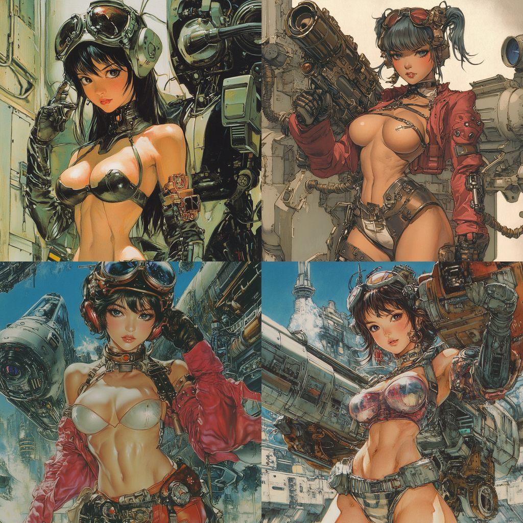Masamune Shirow style, Midjourney V6.1, render 1 of 4