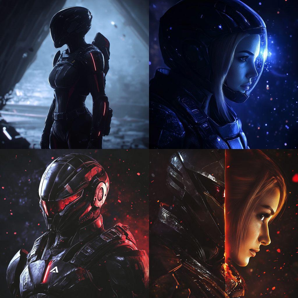 Mass Effect style, Midjourney V6.1, render 1 of 4