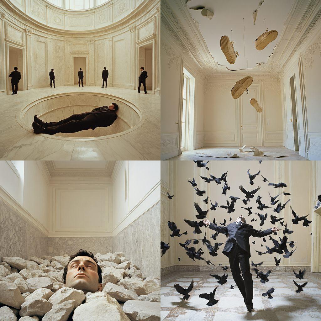 Maurizio Cattelan style, Midjourney V6.1, render 1 of 4