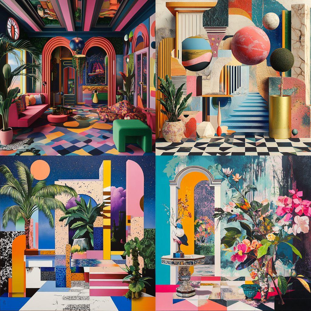 Maximalist composition style, Midjourney V6.1, render 1 of 4