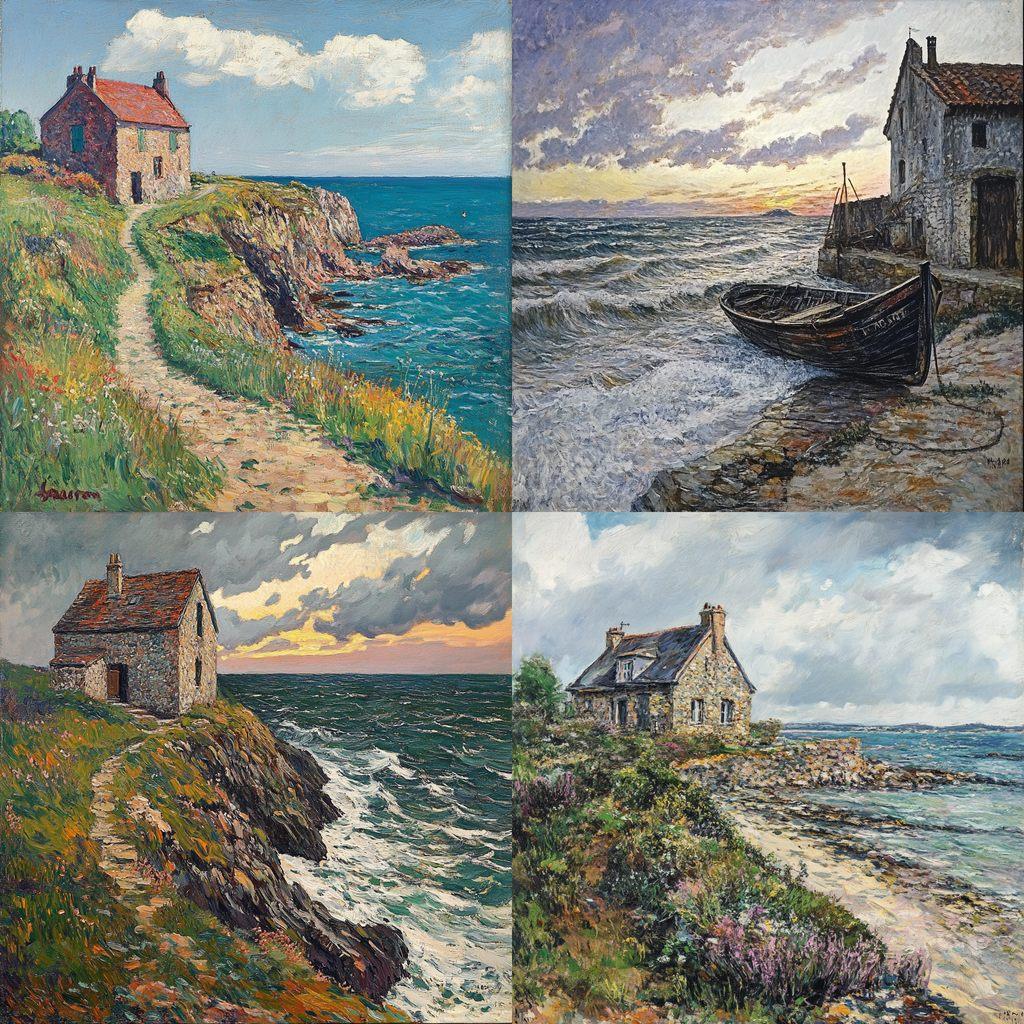 Maxime Maufra style, Midjourney V6.1, render 1 of 4