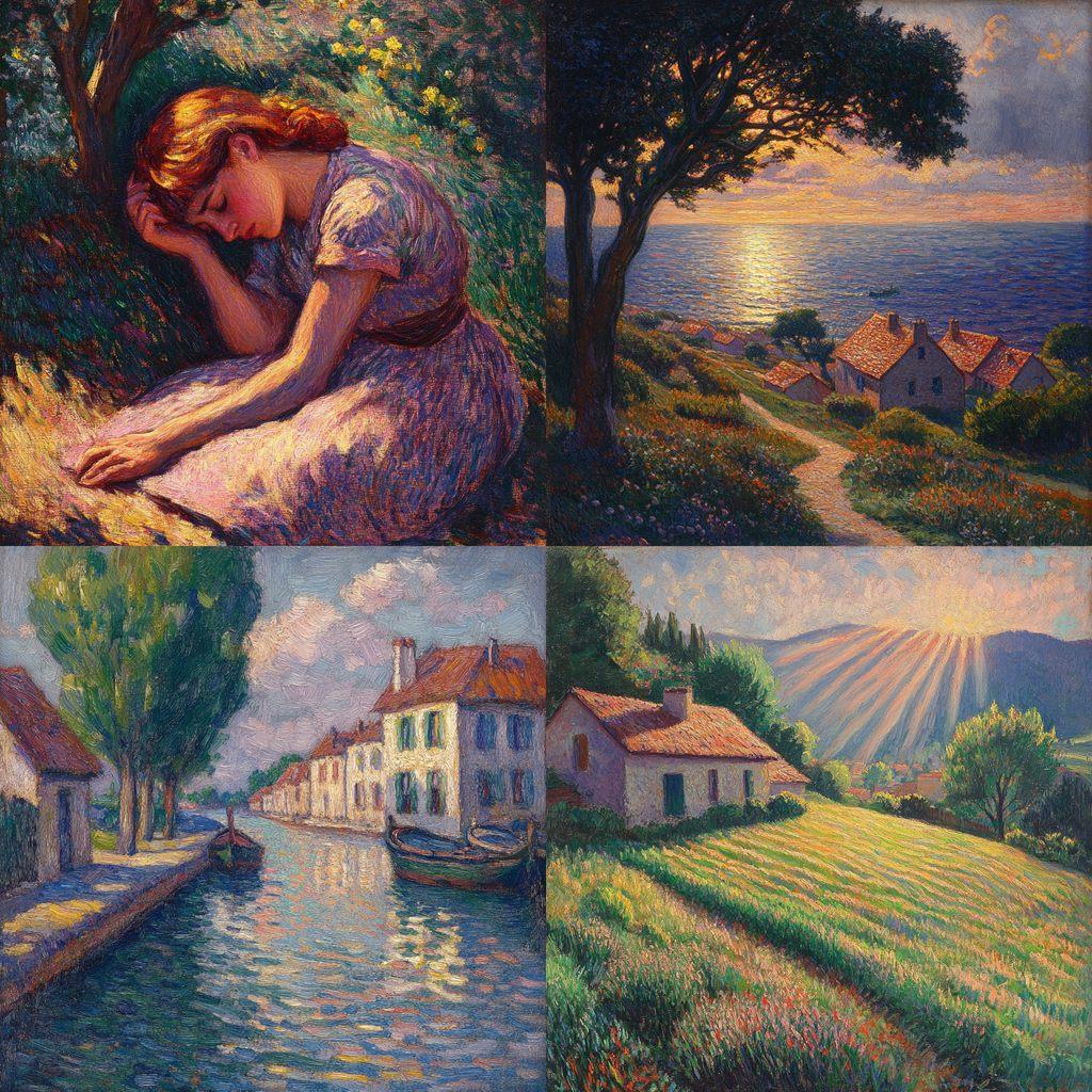 Maximilien Luce style, Midjourney V6.1, render 1 of 4