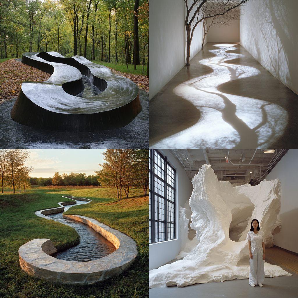 Maya Lin style, Midjourney V6.1, render 1 of 4