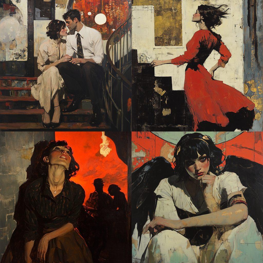 Mead Schaeffer style, Midjourney V6.1, render 1 of 4