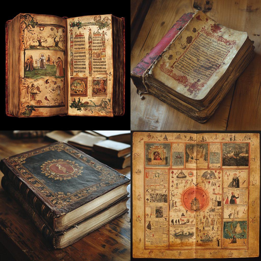 Medieval Codex style, Midjourney V6.1, render 1 of 4