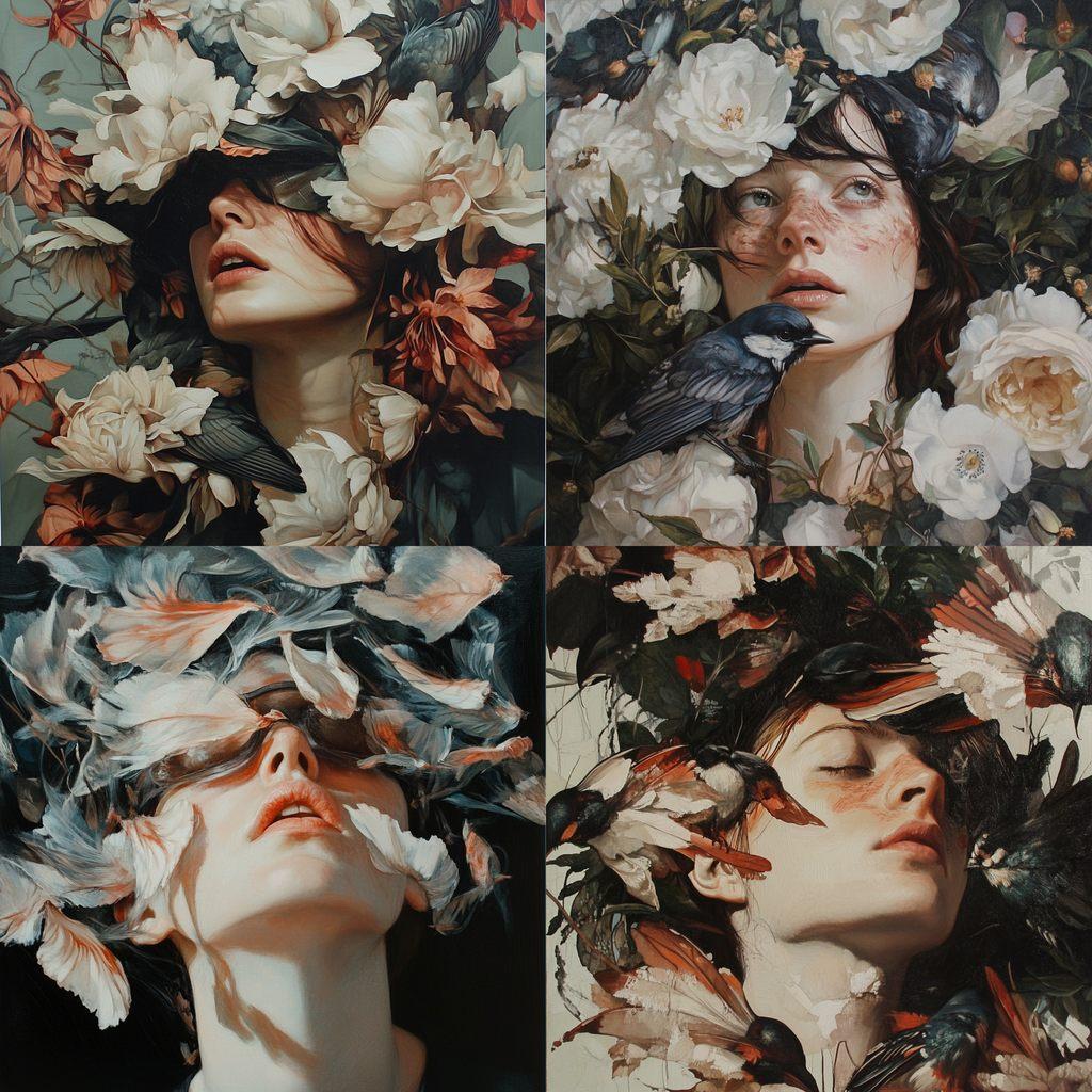 Meghan Howland style, Midjourney V6.1, render 1 of 4