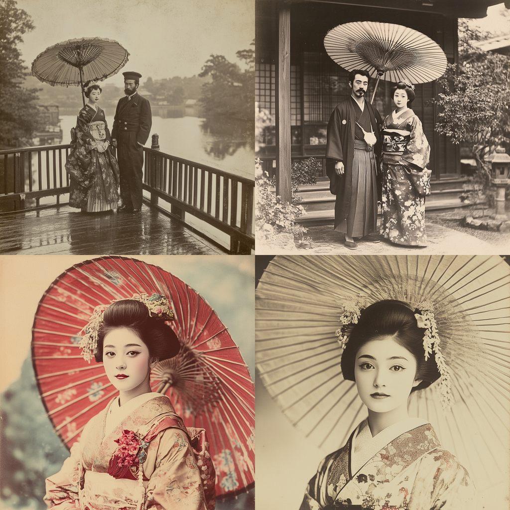 Meiji Period photography style, Midjourney V6.1, render 1 of 4