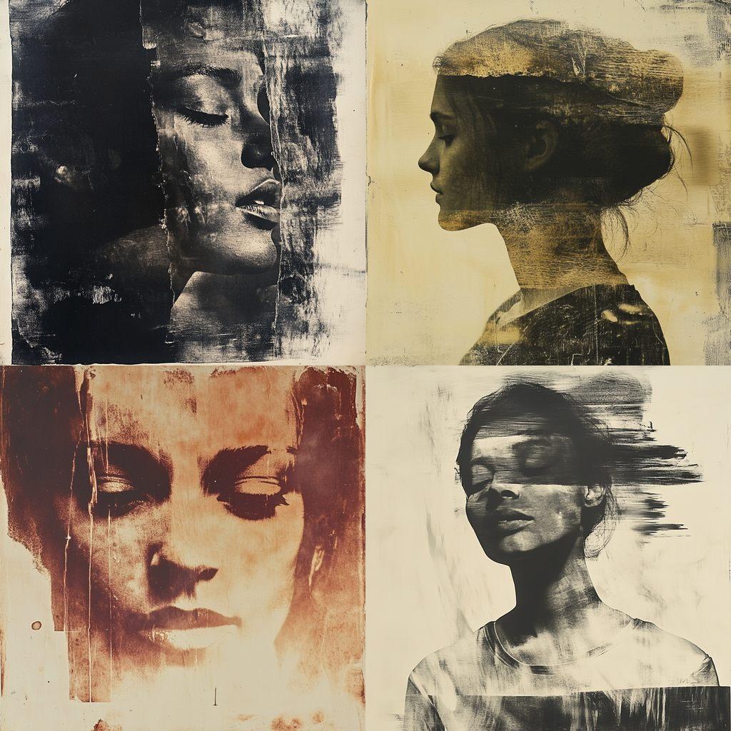 Melainotype print style, Midjourney V6.1, render 1 of 4