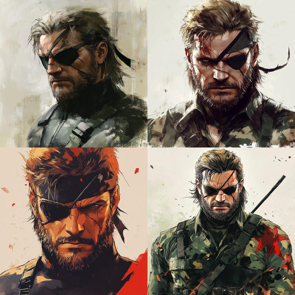 Metal Gear Solid style, Midjourney V6.1, render 1 of 4